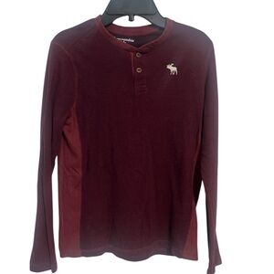 Abercrombie Kids Burgundy Long Sleeve Tee